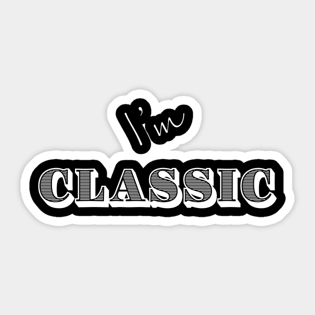 I'm "Classic" White Sticker by MHich